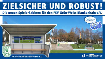 Spielerkabinen für den FSV Grün-Weiss Blankenhain Spielerkabinen für den FSV Grün-Weiss Blankenhain